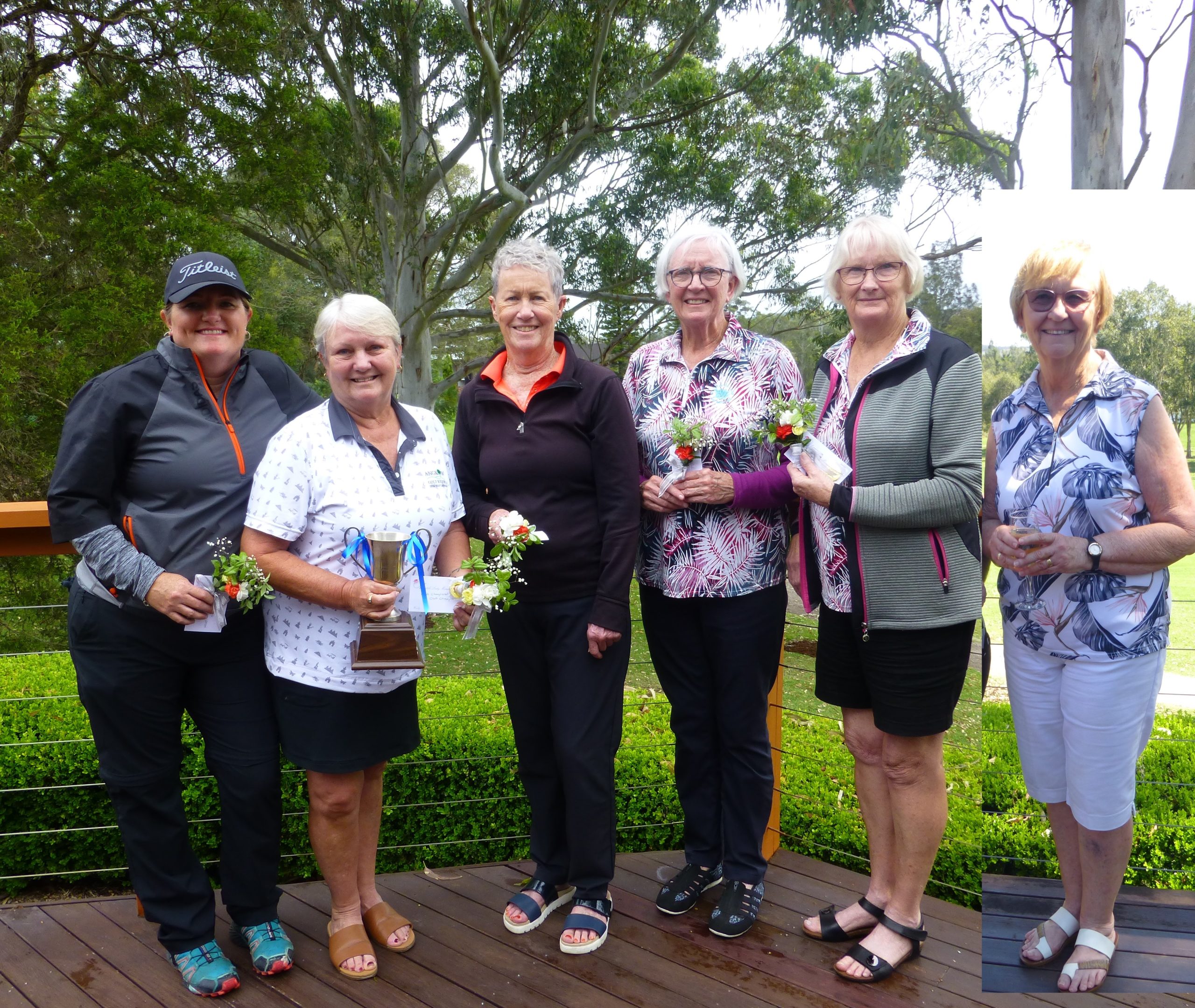 Division Scratch Winners
l-r Joanne Dusterhoft, Debra Plummer, Christine Hughes, Jenny Butler, Robyn Forbes, Barb Ferris